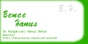 bence hanus business card